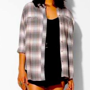 BDG soft grey and lavender flannel